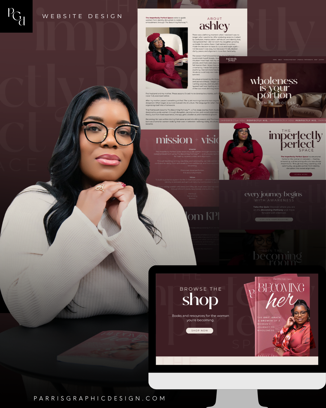 Website design mockup